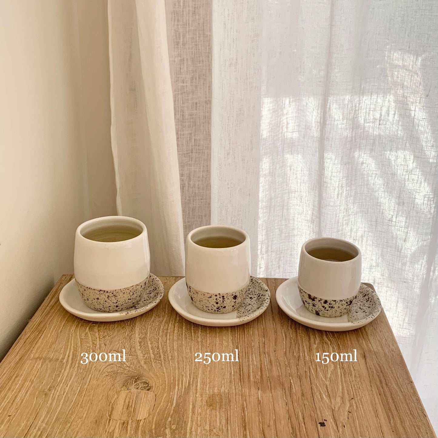 Crème Tea Cup Sizings